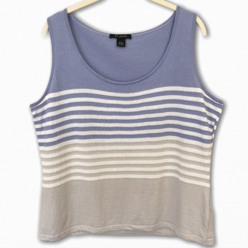 St. John Knit Sleeveless Top, L